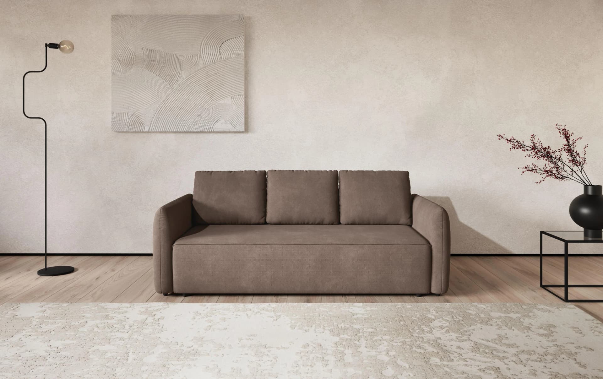 Big-Sofa COTTA Megasofa Flow 222cm Taupe