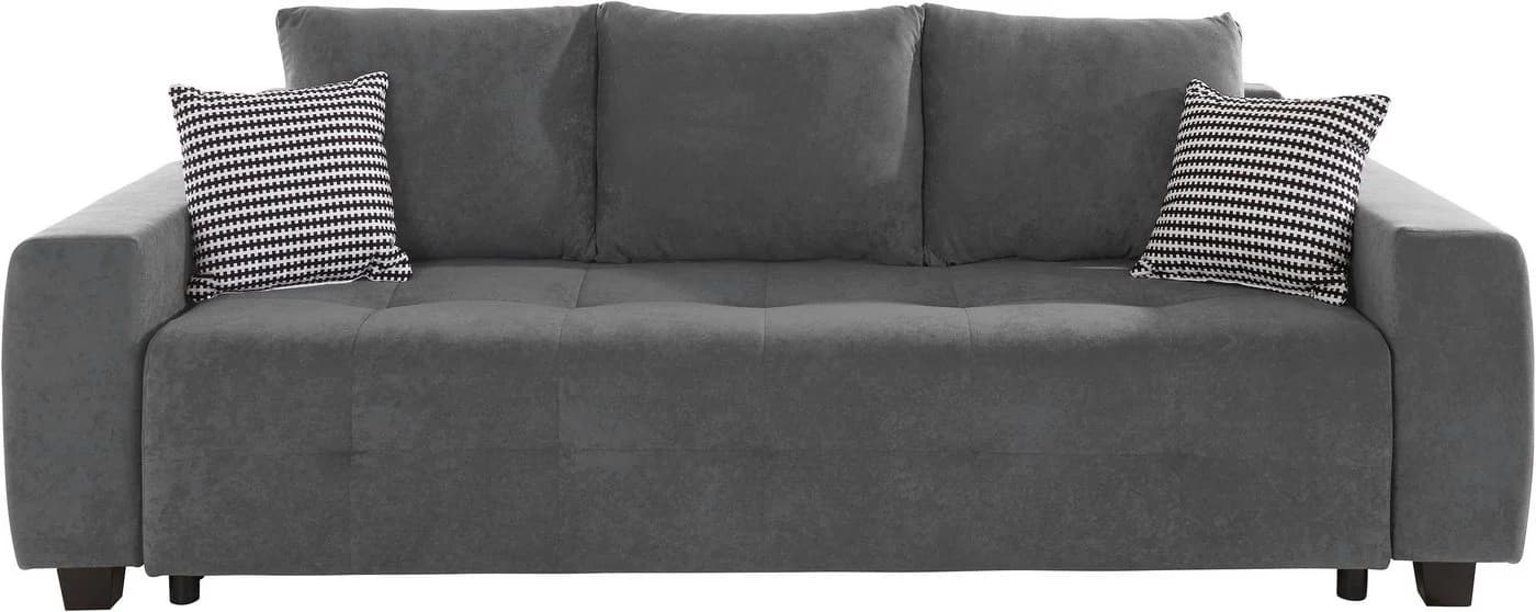 Collection AB Schlafsofa Bella Anthrazit mit Bettkasten