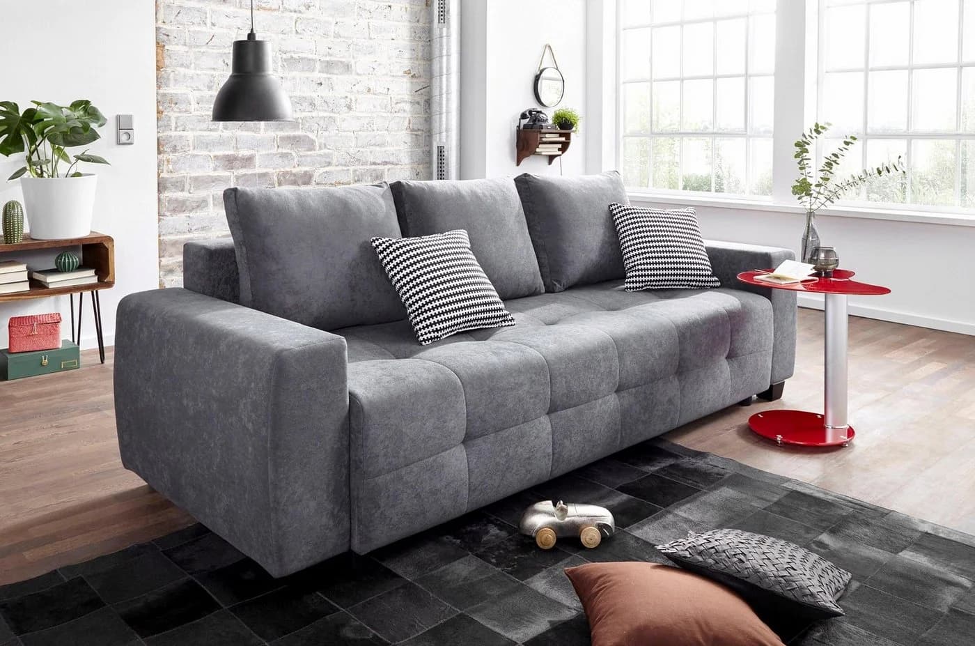 Collection AB Schlafsofa Bella Anthrazit mit Bettkasten - Bild 2