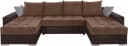 COLLECTION AB Wohnlandschaft Josy XL U-Form Braun mit Bettfunktion Bild 1