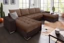 COLLECTION AB Wohnlandschaft Josy XL U-Form Braun mit Bettfunktion Bild 2