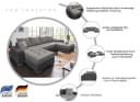 COLLECTION AB Wohnlandschaft Josy XL U-Form Braun mit Bettfunktion Bild 3