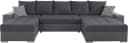 COLLECTION AB Josy XXL Wohnlandschaft Grau Anthrazit mit Bettfunktion Bild 1