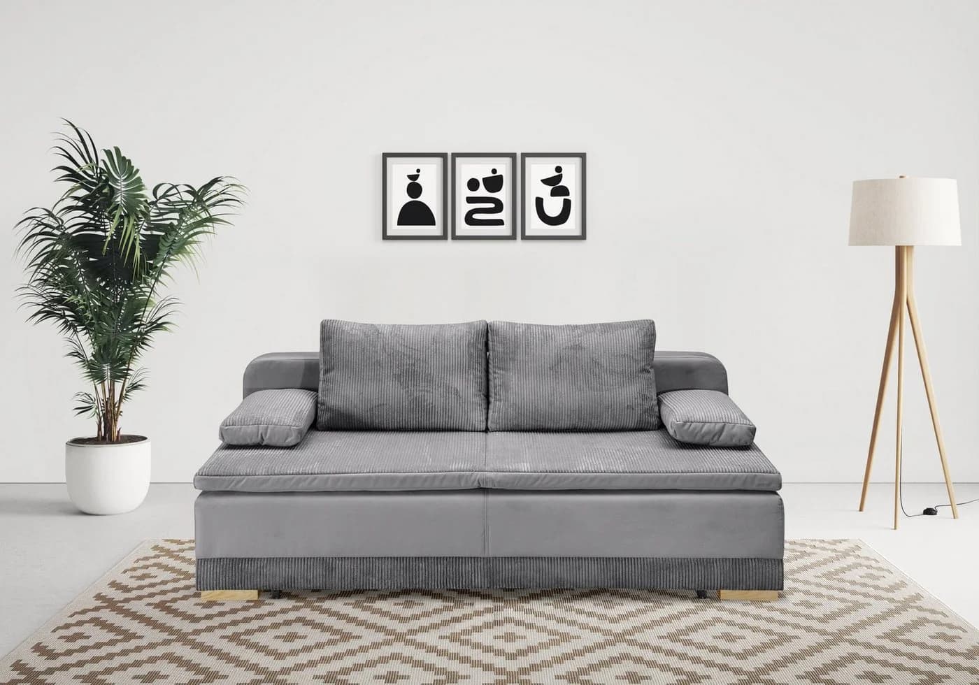 HOME AFFAIRE Schlafsofa Ben Anthrazit mit Boxspringaufbau - Bild 2
