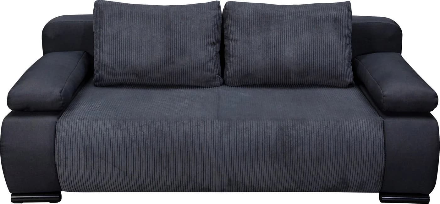 Schlafsofa COLLECTION AB Moritz Anthrazit mit Bettkasten und Federkern