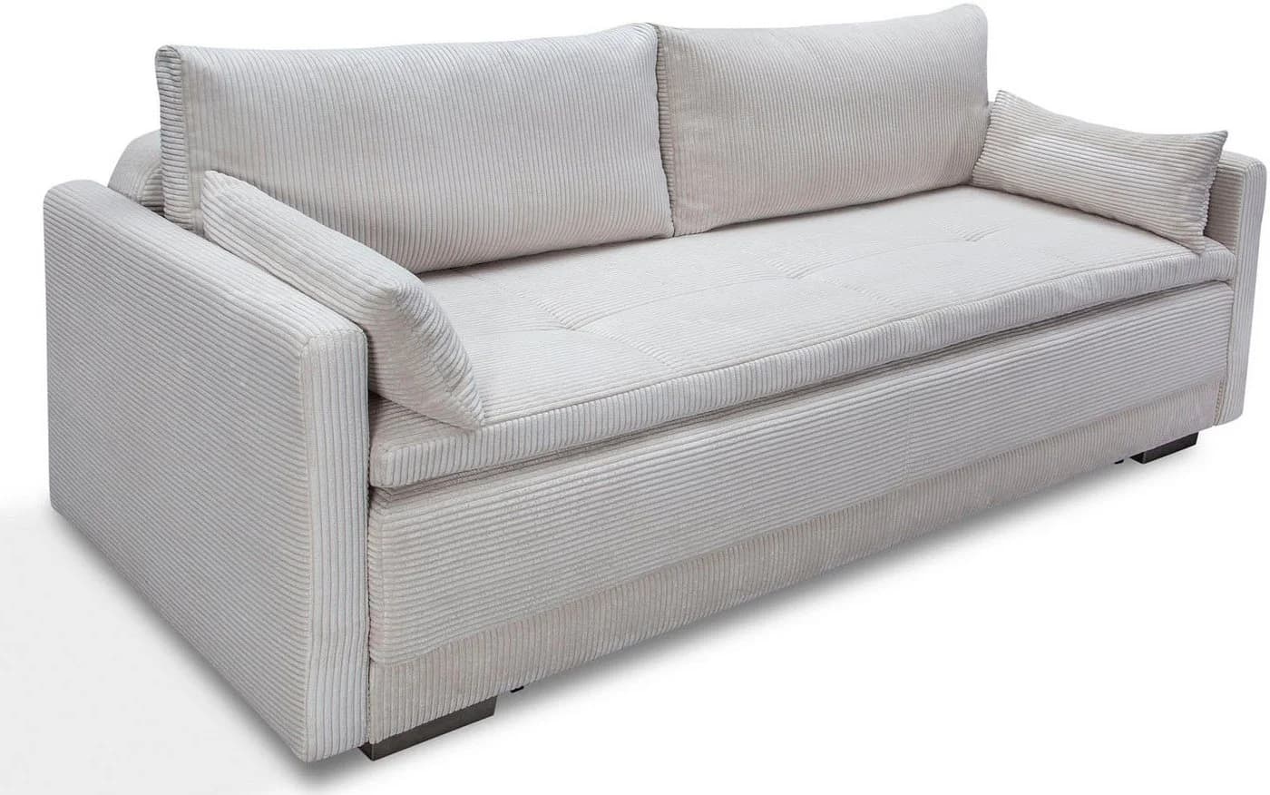Schlafsofa HOME AFFAIRE Andrea Beige mit Boxspringaufbau und Bettkasten - Bild 5