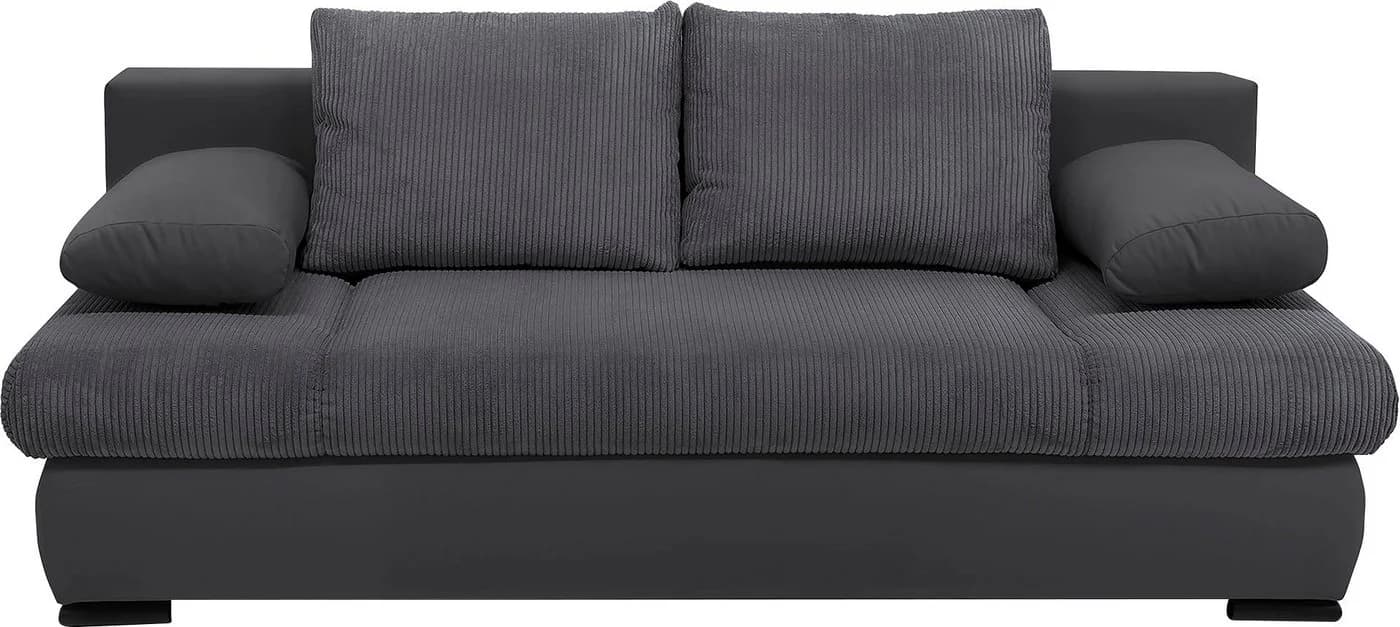 Schlafsofa COLLECTION AB Chicago Anthrazit mit Bettkasten
