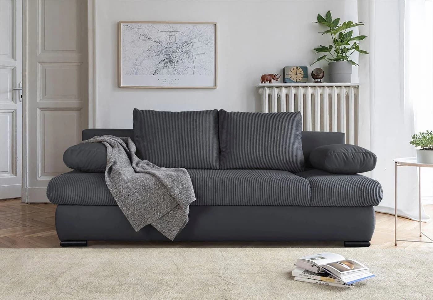 Schlafsofa COLLECTION AB Chicago Anthrazit mit Bettkasten - Bild 2