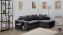 Ecksofa COLLECTION AB John L-Form Anthrazit mit Bettfunktion und Bettkasten Bild 2