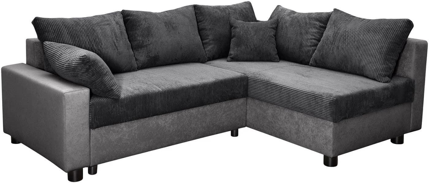 Ecksofa COLLECTION AB Parma L-Form Anthrazit mit Schlaffunktion