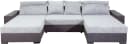 COLLECTION AB Josy Wohnlandschaft U-Form Grau mit Bettfunktion Bild 1
