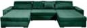 COLLECTION AB Wohnlandschaft Josy U-Form Dunkelgrün mit Bettfunktion Bild 1