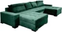 COLLECTION AB Wohnlandschaft Josy U-Form Dunkelgrün mit Bettfunktion Bild 5