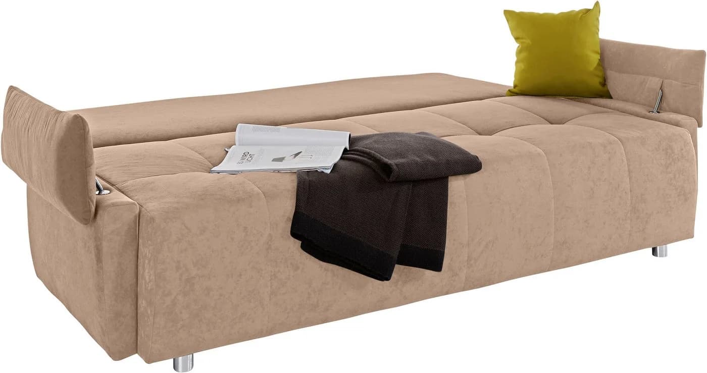 Collection AB Schlafsofa 3-Sitzer Funtastic hellbraun mit Bettkasten - Bild 5