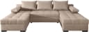 COLLECTION AB Wohnlandschaft Josy U-Form Beige mit Bettfunktion Bild 1