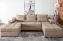COLLECTION AB Wohnlandschaft Josy U-Form Beige mit Bettfunktion Bild 2