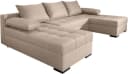 COLLECTION AB Wohnlandschaft Josy U-Form Beige mit Bettfunktion Bild 5