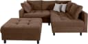Ecksofa COLLECTION AB Toni L-Form, Federkern, Kaffeebraun Bild 1