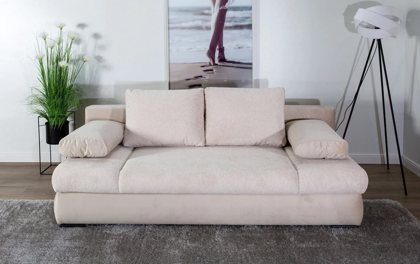 COLLECTION AB Schlafsofa Chicago Beige mit Bettkasten - Bild 2