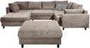 Collection AB Wohnlandschaft Toni U-Form mit Armlehne Taupe Bild 1