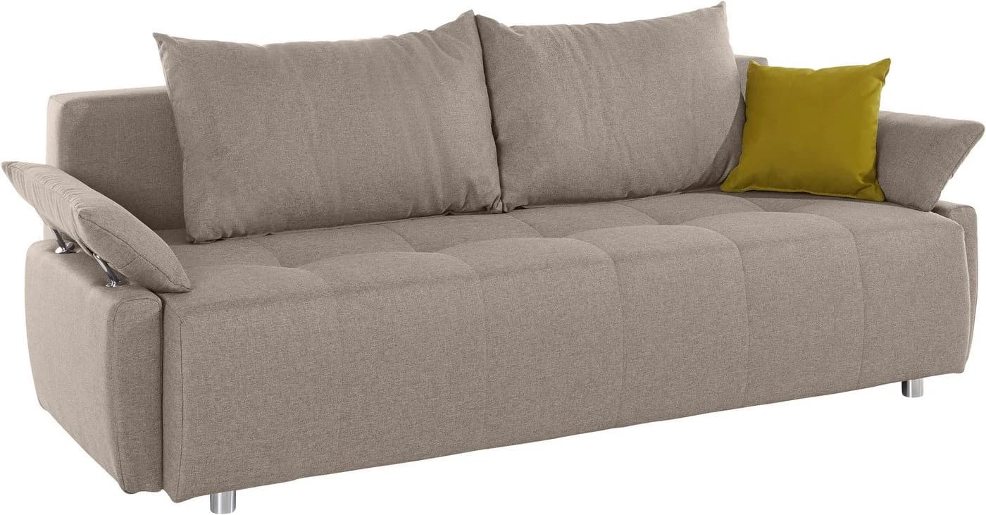 Collection AB Schlafsofa 3-Sitzer Funtastic Beige mit Schlaffunktion - Bild 5