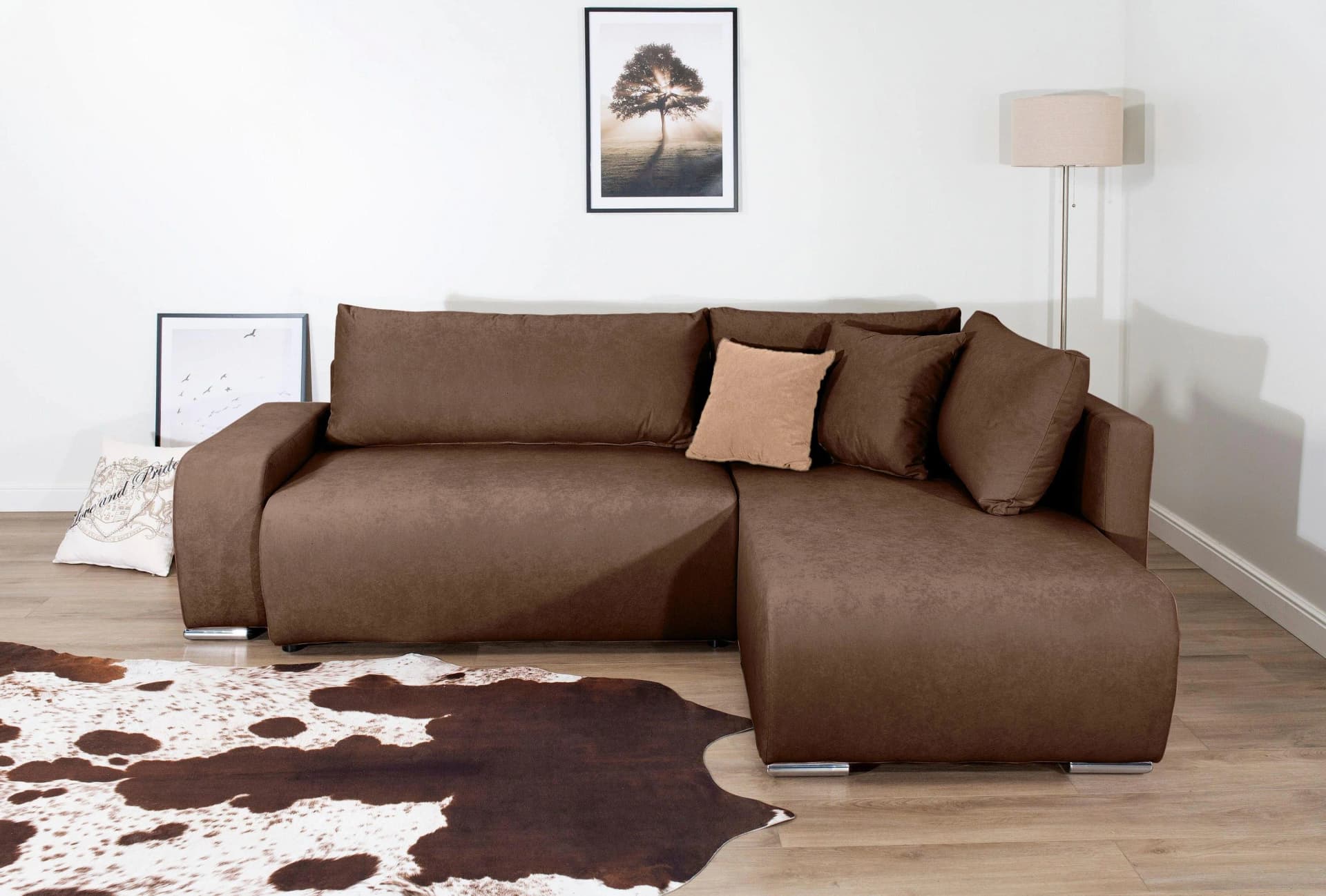 Ecksofa COLLECTION AB Poppy L-Form 227 cm mit Bettfunktion