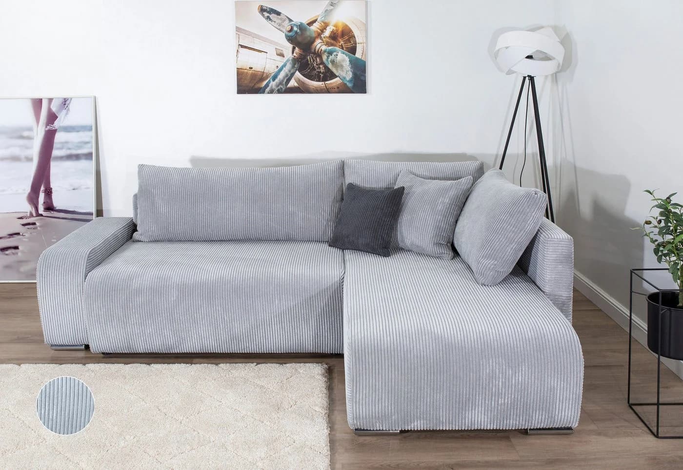 Ecksofa COLLECTION AB Poppy L-Form 227 cm mit Schlaffunktion - Bild 2