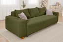 COLLECTION AB Schlafsofa Yves Cord Olivgrün mit Federkern & Bettkasten Bild 2