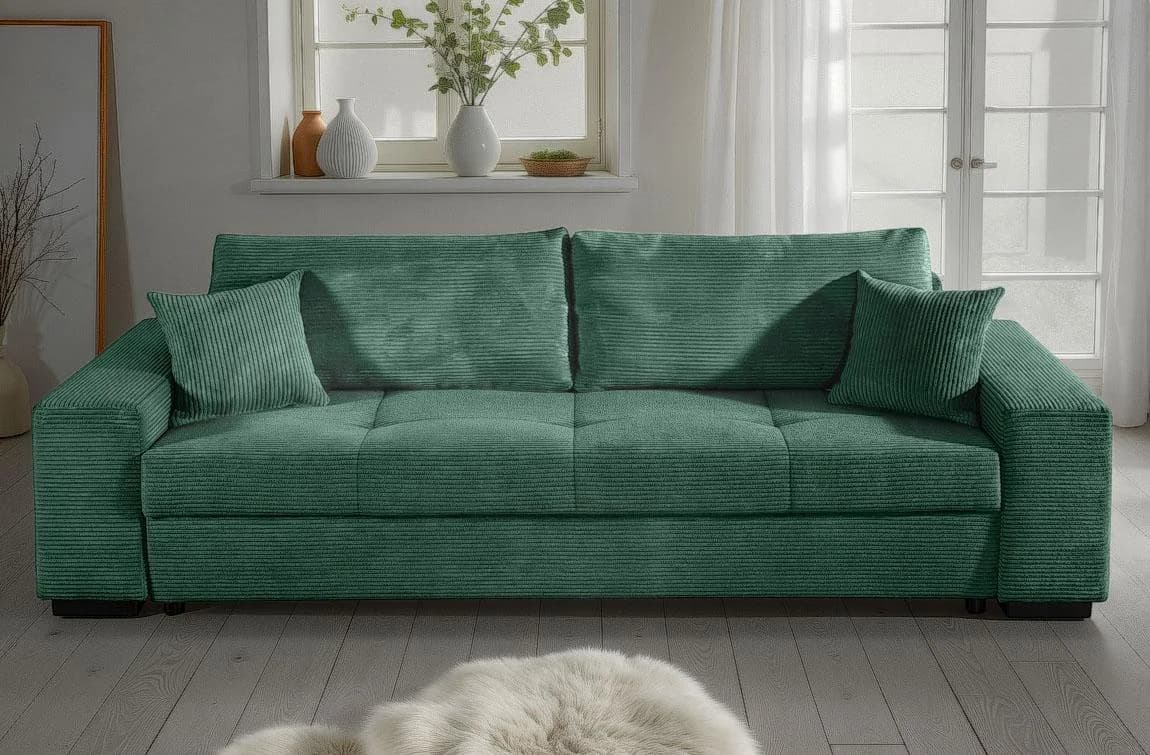 Schlafsofa COLLECTION AB Kreta mit Bettkasten und Zierkissen