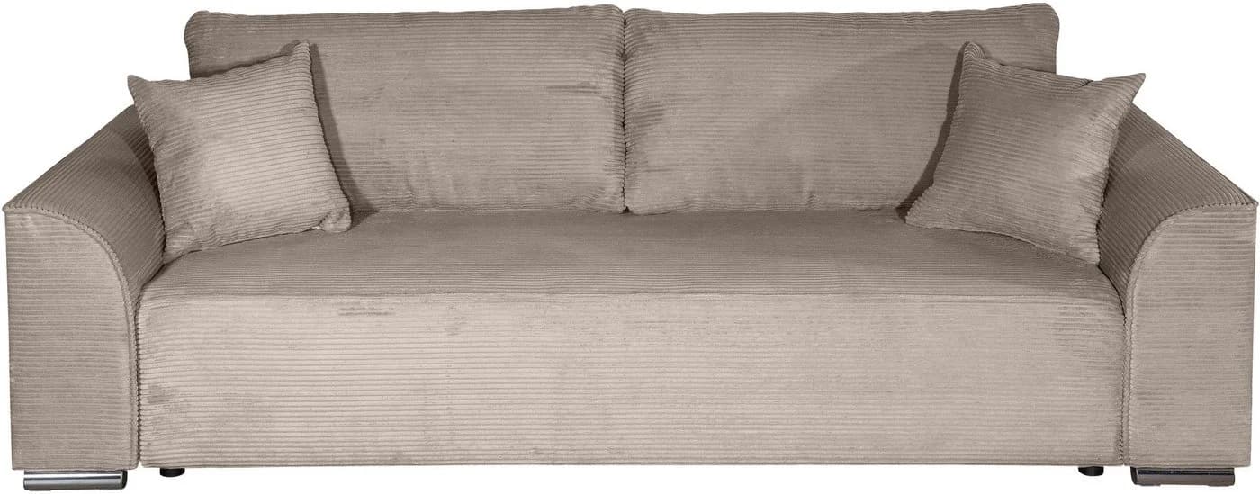 COLLECTION AB Schlafsofa Sara B mit Bettkasten und Topper taupe - Bild 3