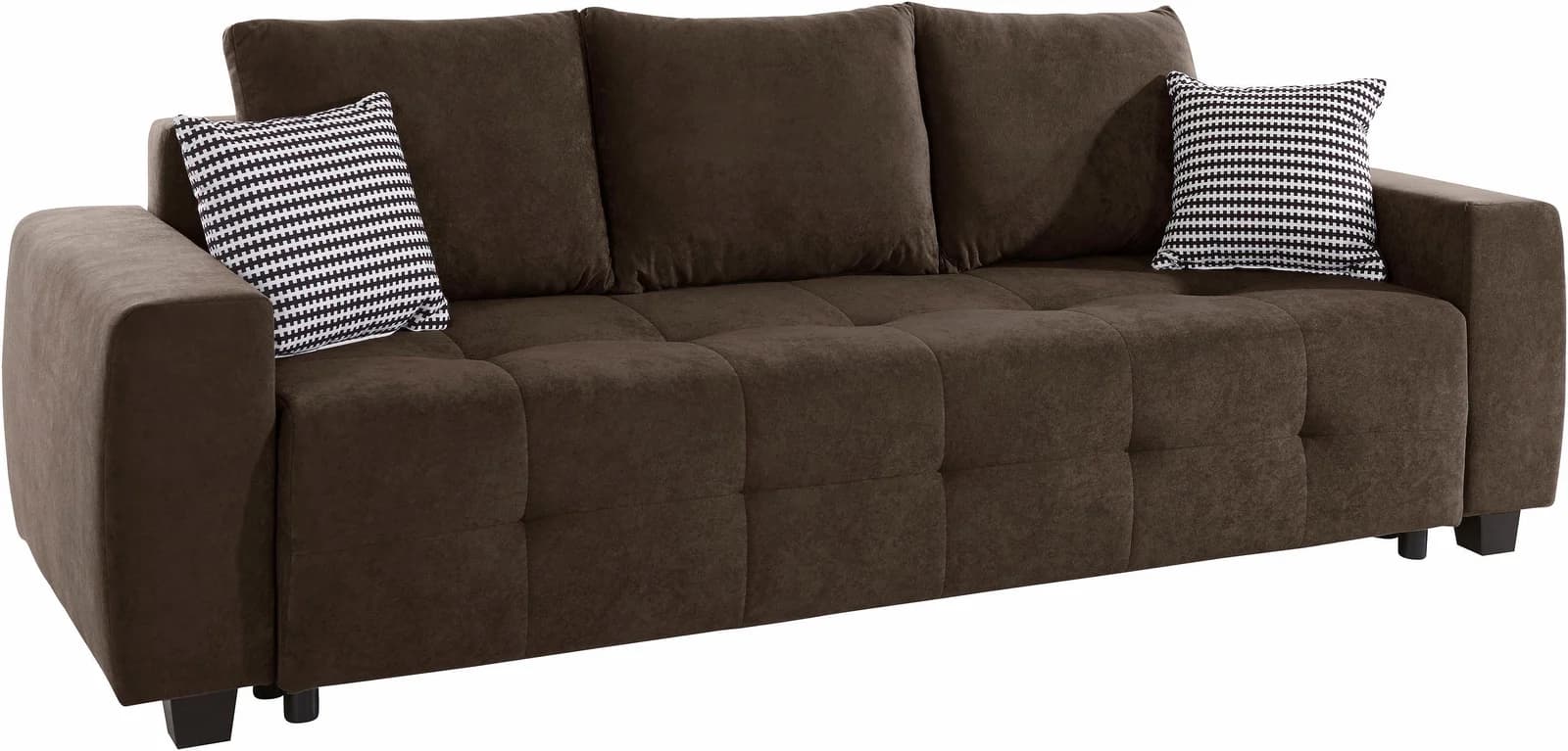 Schlafsofa OTTO HOME Bella mit Bettkasten dunkelbraun