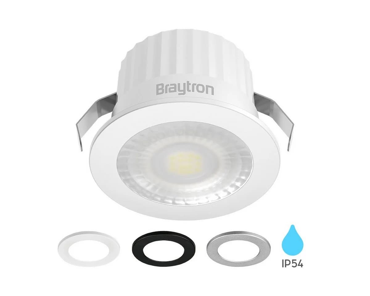 Braytron LED Einbaustrahler Minispot 44mm IP54 Schwarz/Weiß/Silber - Bild 2