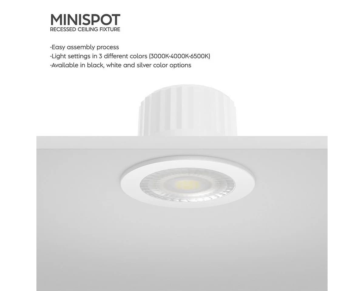 Braytron LED Einbaustrahler Minispot 44mm IP54 Schwarz/Weiß/Silber - Bild 4
