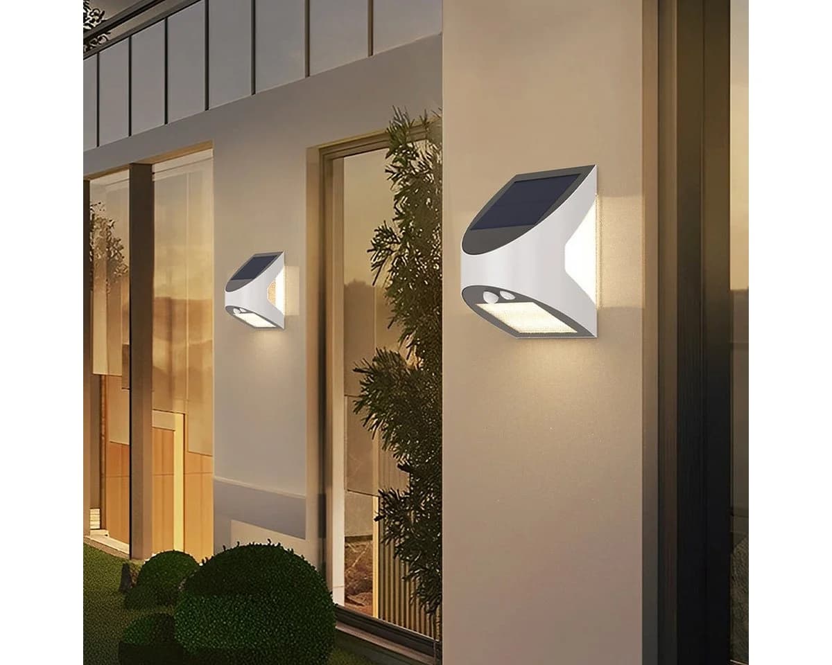 Braytron Solar-Wandleuchte LED mit Bewegungsmelder IP54