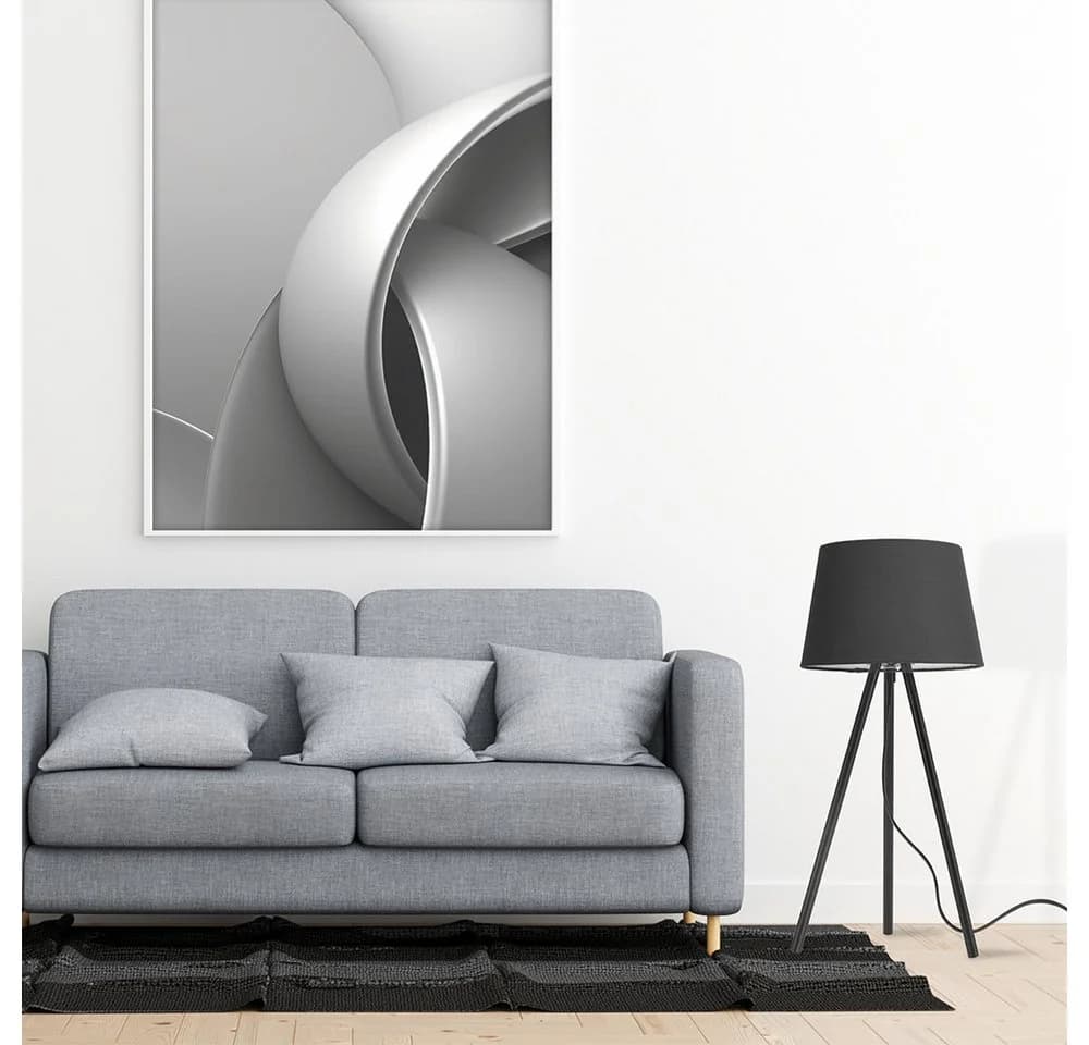 Braytron LED Stehlampe Modern 3-Bein Design Schwarz Satinierter Schirm - Bild 4