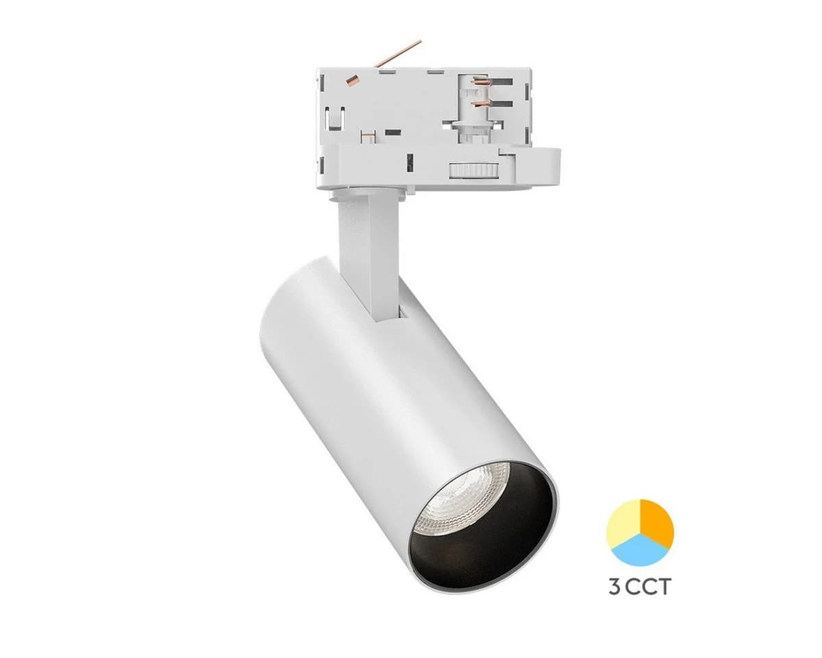 Braytron 3-Phasen LED-Schienenstrahler 15W 3CCT Aluminium Weiß - Bild 2