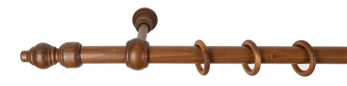 SN DECO GROUP Gardinenstange Filigrano Walnuss 28mm Komplettset