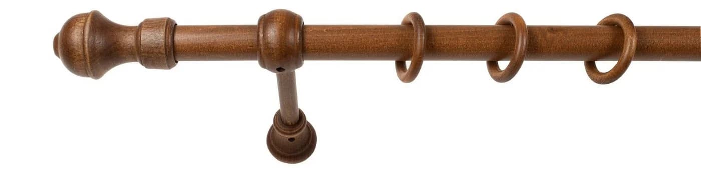 SN DECO GROUP Gardinenstange Ares 120cm Walnuss Komplettset - Bild 3