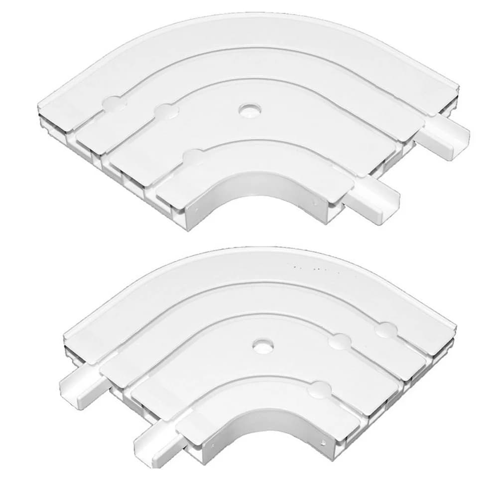 SN DECO GROUP Rundbogen für Vorhangschiene SH 3-läufig Weiß Paar - Bild 2