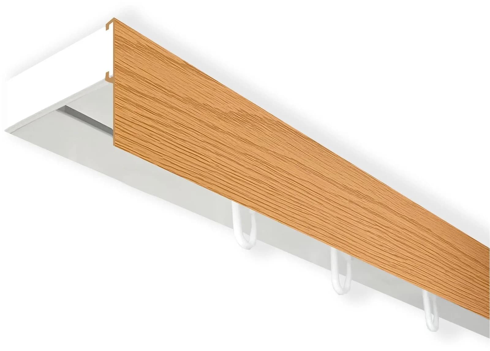 SN DECO GROUP Vorhangschiene SH 1-läufig 400 cm Kunststoff Weiß Eichefarben