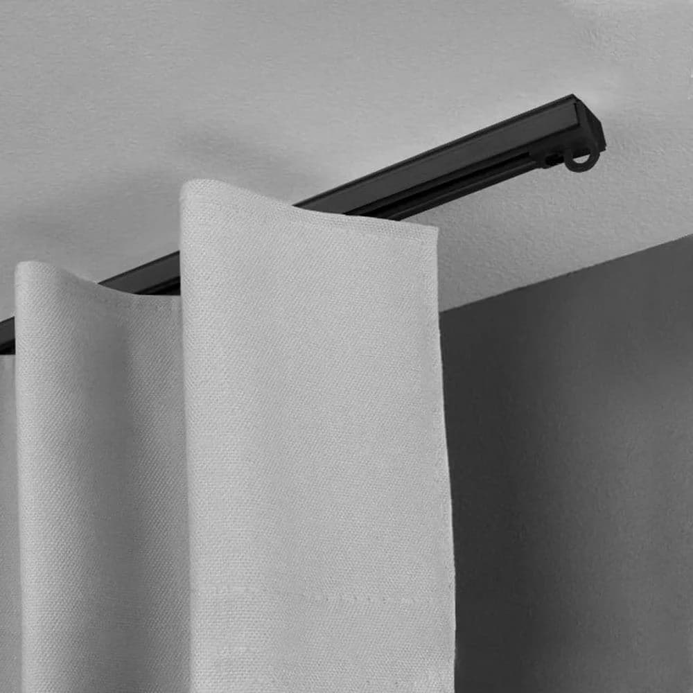 SN DECO GROUP Gardinenschiene SL Schwarz Aluminium Innenlauf