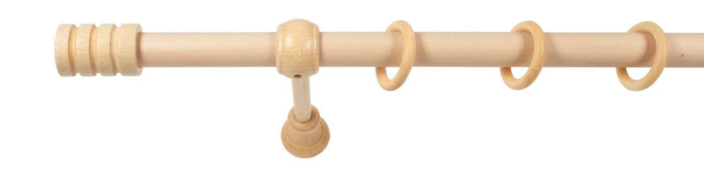 SN DECO GROUP Gardinenstange Pisa 28mm Komplettset Natur