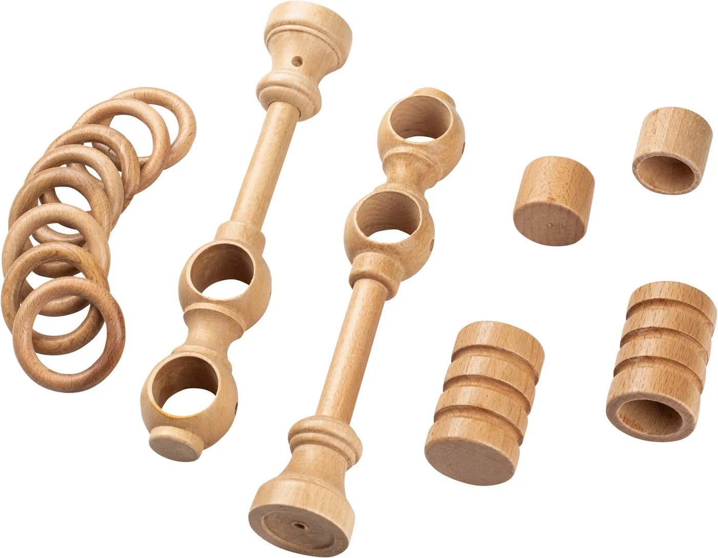 SN DECO GROUP Gardinenstange Pisa 2-läufig Komplettset Eiche 120cm - Bild 4