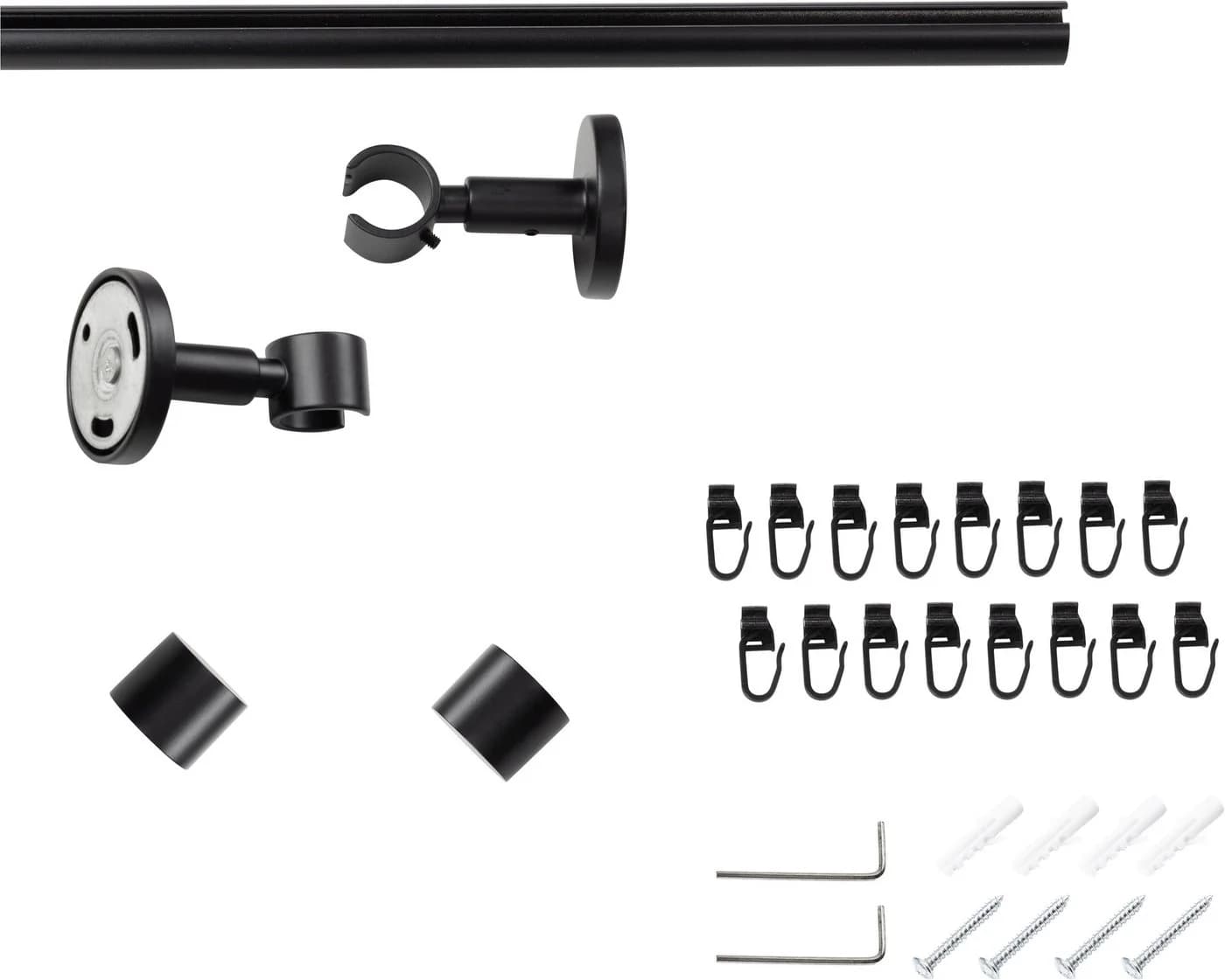 SN DECO GROUP Gardinenstange Innenlauf Brest Schwarz 19 mm - Bild 3