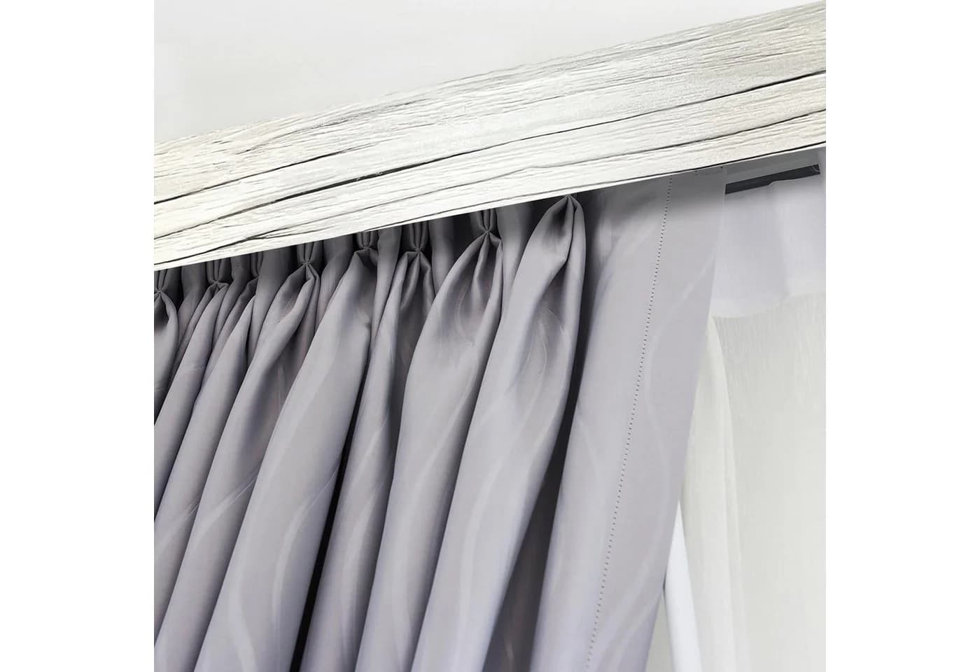 SN DECO GROUP Gardinenschiene SH 2-läufig mit Blende 5 cm Schwarz