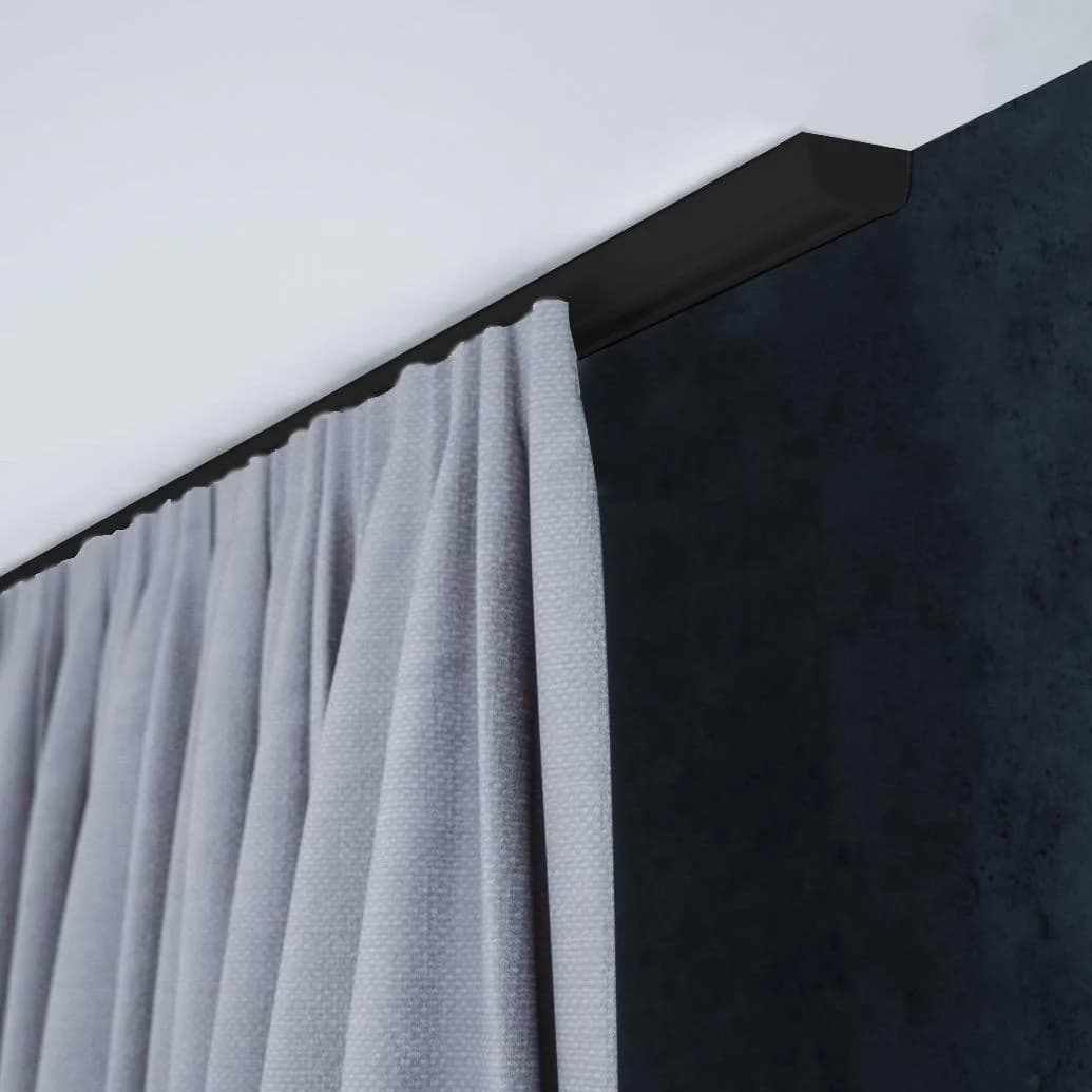 SN DECO GROUP Gardinenschiene SC 1-läufig Schwarz Aluminium