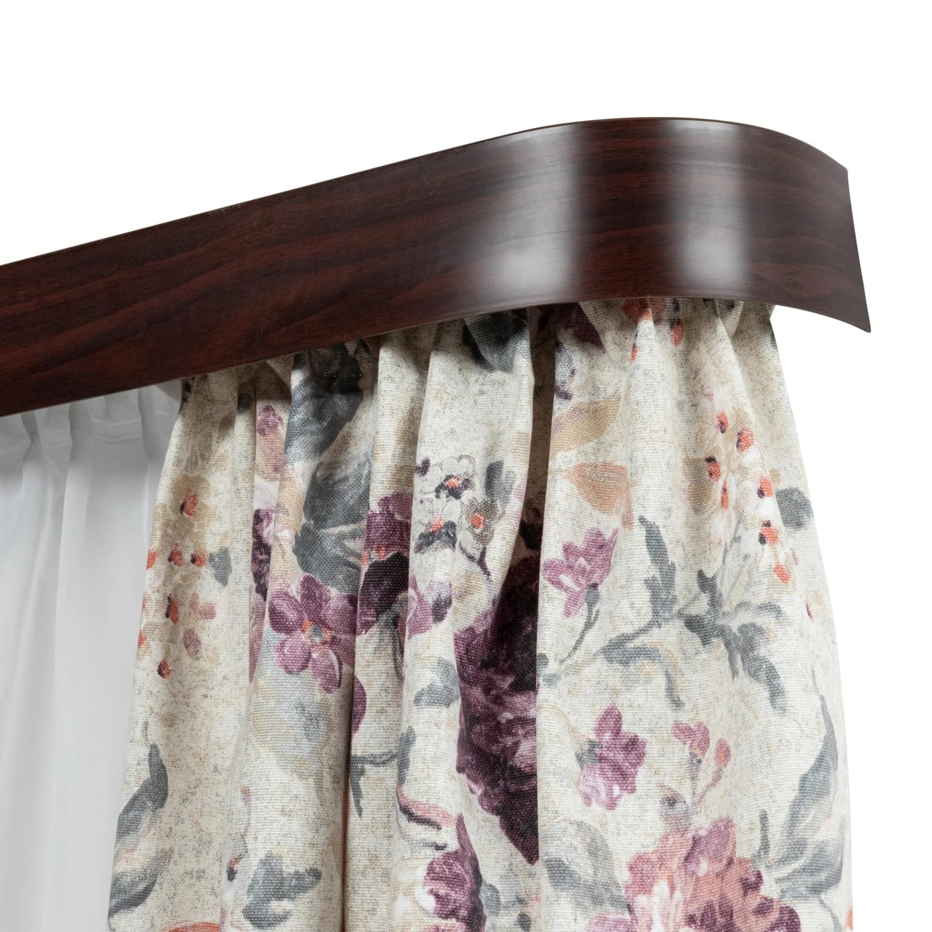 SN DECO GROUP Vorhangschiene SH2 600 cm Kunststoff Weiß Mahagonifarben