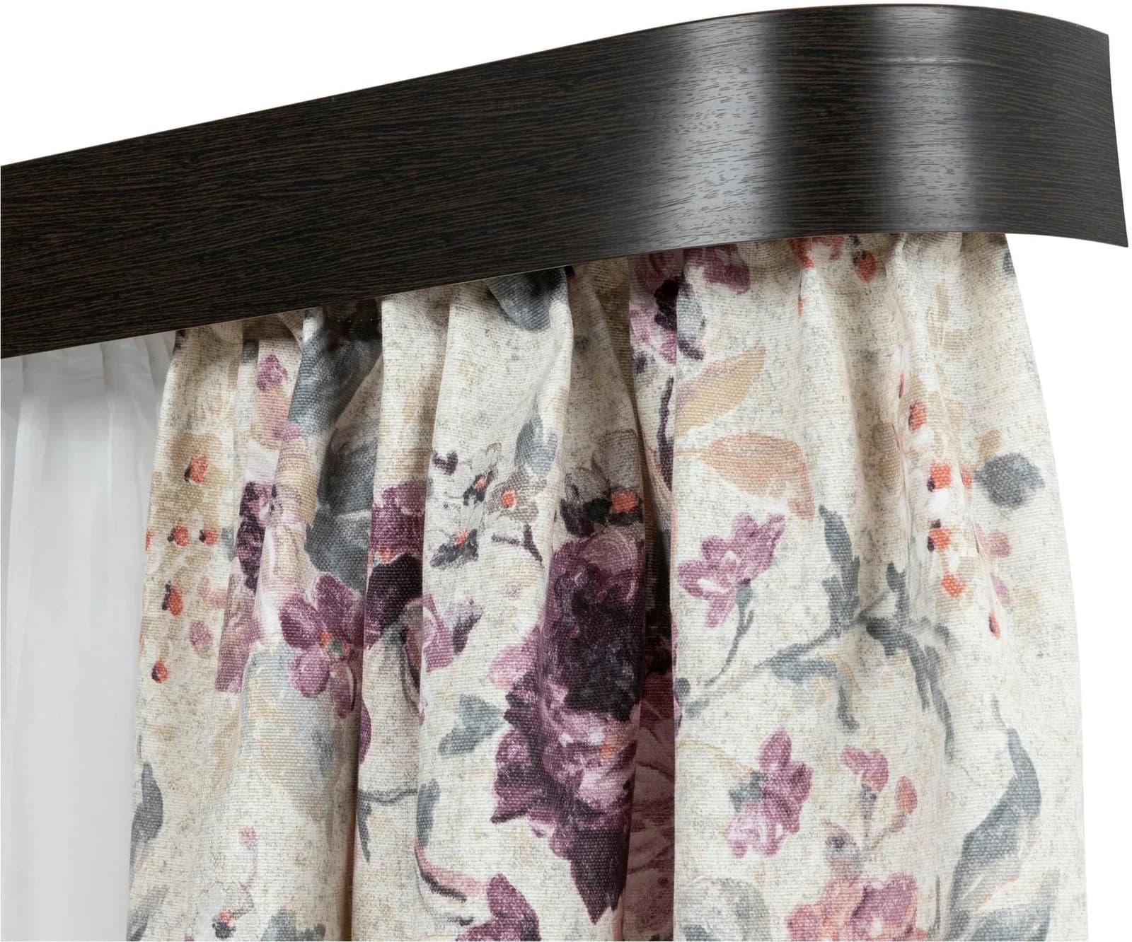 Vorhangschiene SN DECO GROUP "SH3" Gr. 10 Schwarz Wengefarben Kunststoff 3-läufig