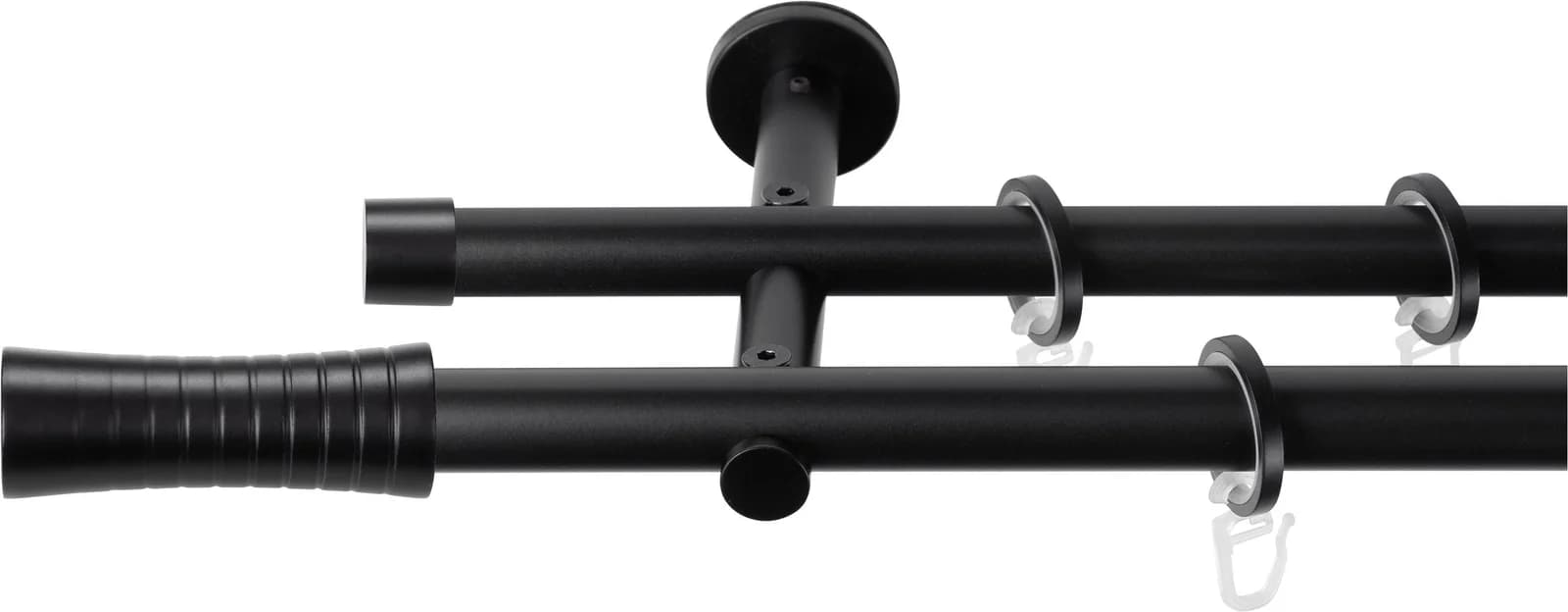 SN DECO GROUP Gardinenstange Schwarz 440cm 2-läufig