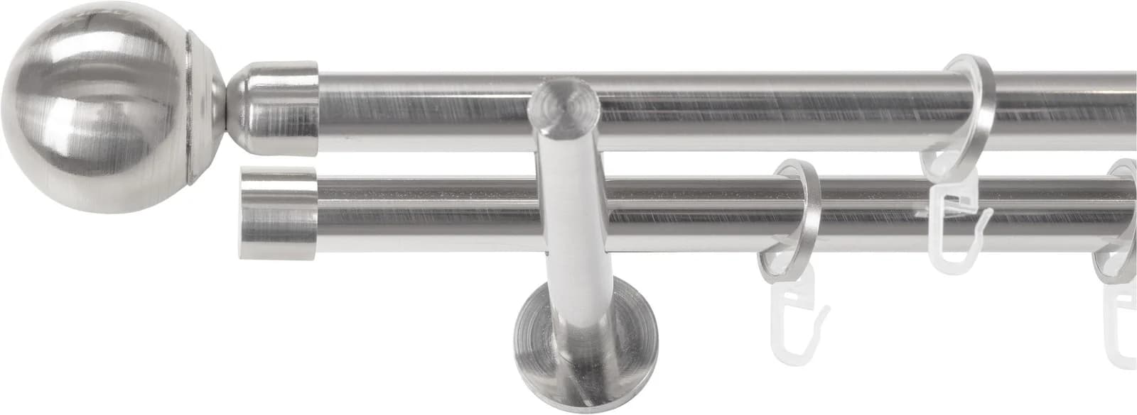 SN DECO GROUP Gardinenstange Silber Edelstahloptik 440cm